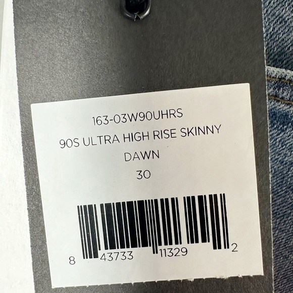 RE/DONE Ultra High Rise Skinny Button Fly Size 30 Dawn - Picture 6 of 12